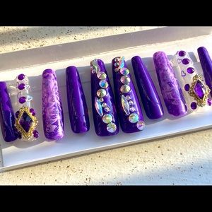 Xxl purple coffin nails